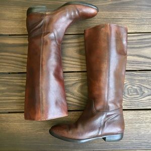 Clarks Collection brown leather riding boots size US 7.5 / 38